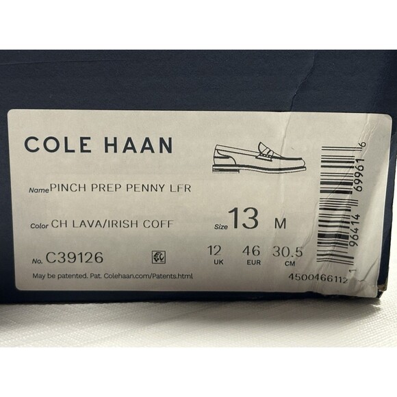 Cole Haan Pinch Prep Penny Loafer Size 13 Chocolate Lava Irish Coffee C39126 main image 4